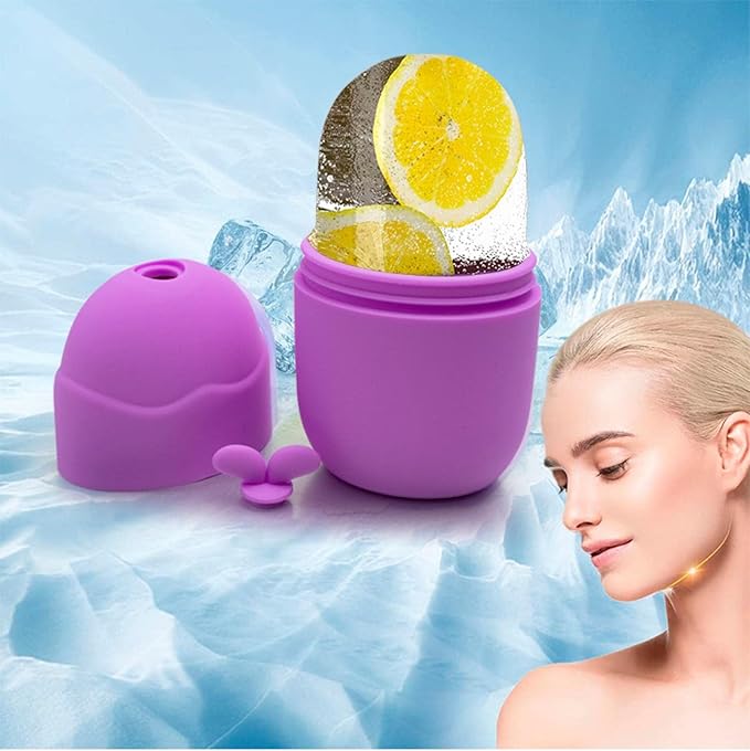 Silicone Ice Age Facial Ice Apparatus Massage Ice Ice Roller For Face And Eyes Glamourpurple