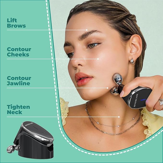 Microcurrent Facial Device- 6 in 1 Advanced Face Microcurrent Device- Microcurrent Facial Machine- Skin Care (Dark Grey)