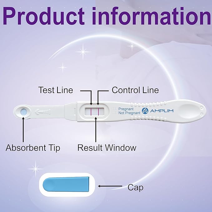 Amplim Pregnancy Test 15 Pack - Early Detection Pregnancy Test with 10 MIU/mL Sensitivity - Detects 6 Days Before Missed Period - FSA/HSA Eligible Home Urine Tests for Women