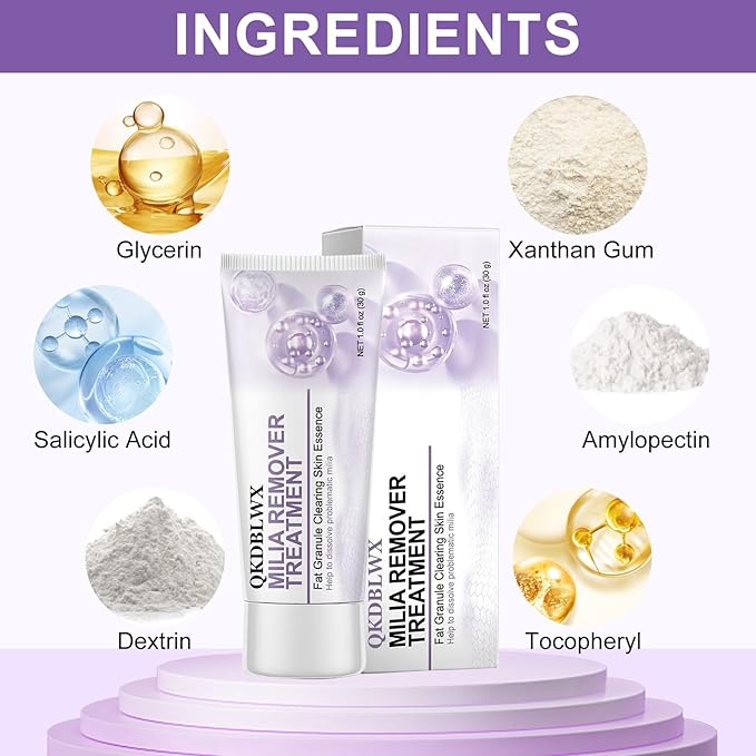 Milia Remover Cream for Eyes & Face,Milia Spot Treatment with Salicylic Acid,Milia Acne Cream