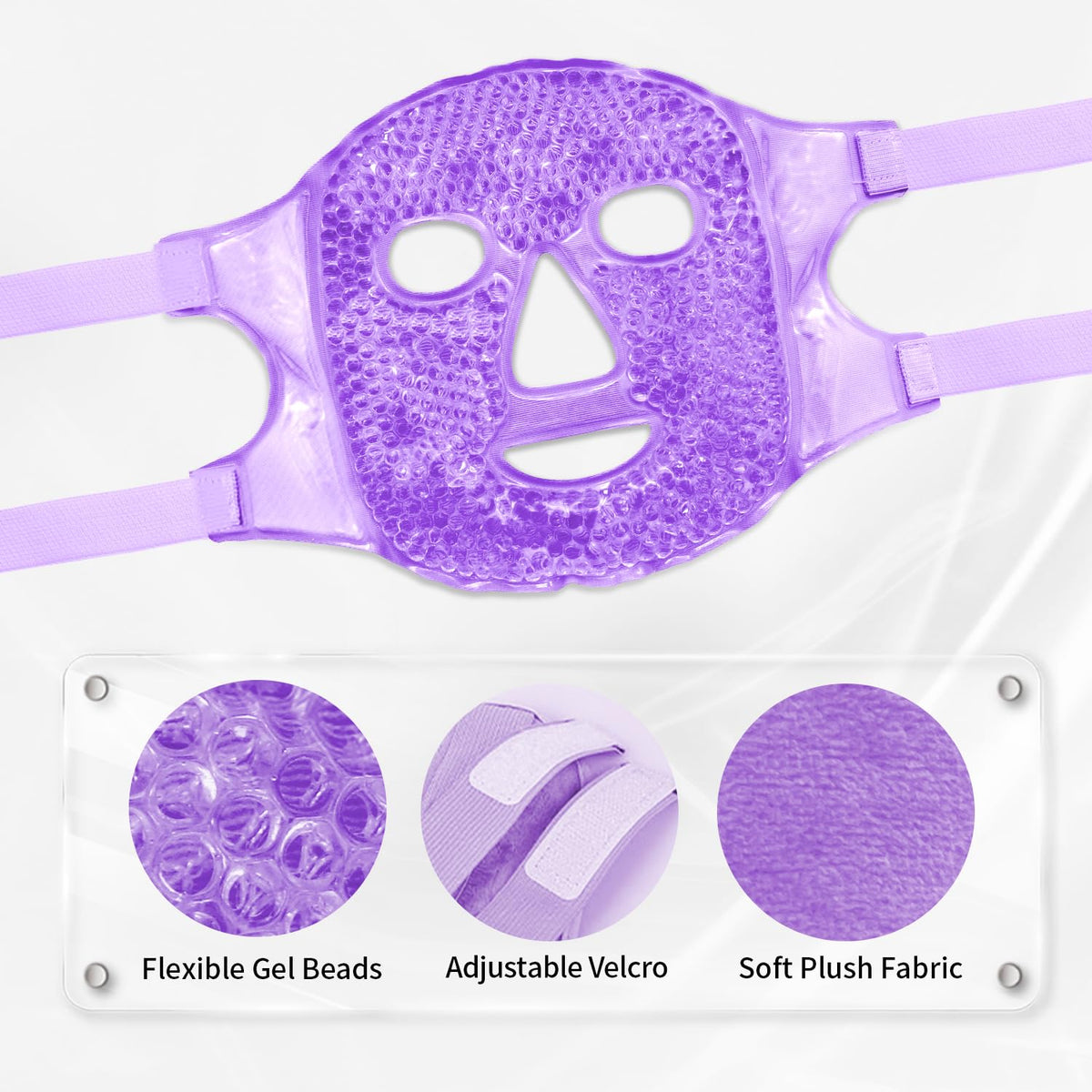 Cold Face Eye Masks Ice Face Mask Hot Cold Compress For Dark Circles, Puffiness, Migraines, Headache, Stress, Redness, Cooling Face Masks For Women Man, Skin Care