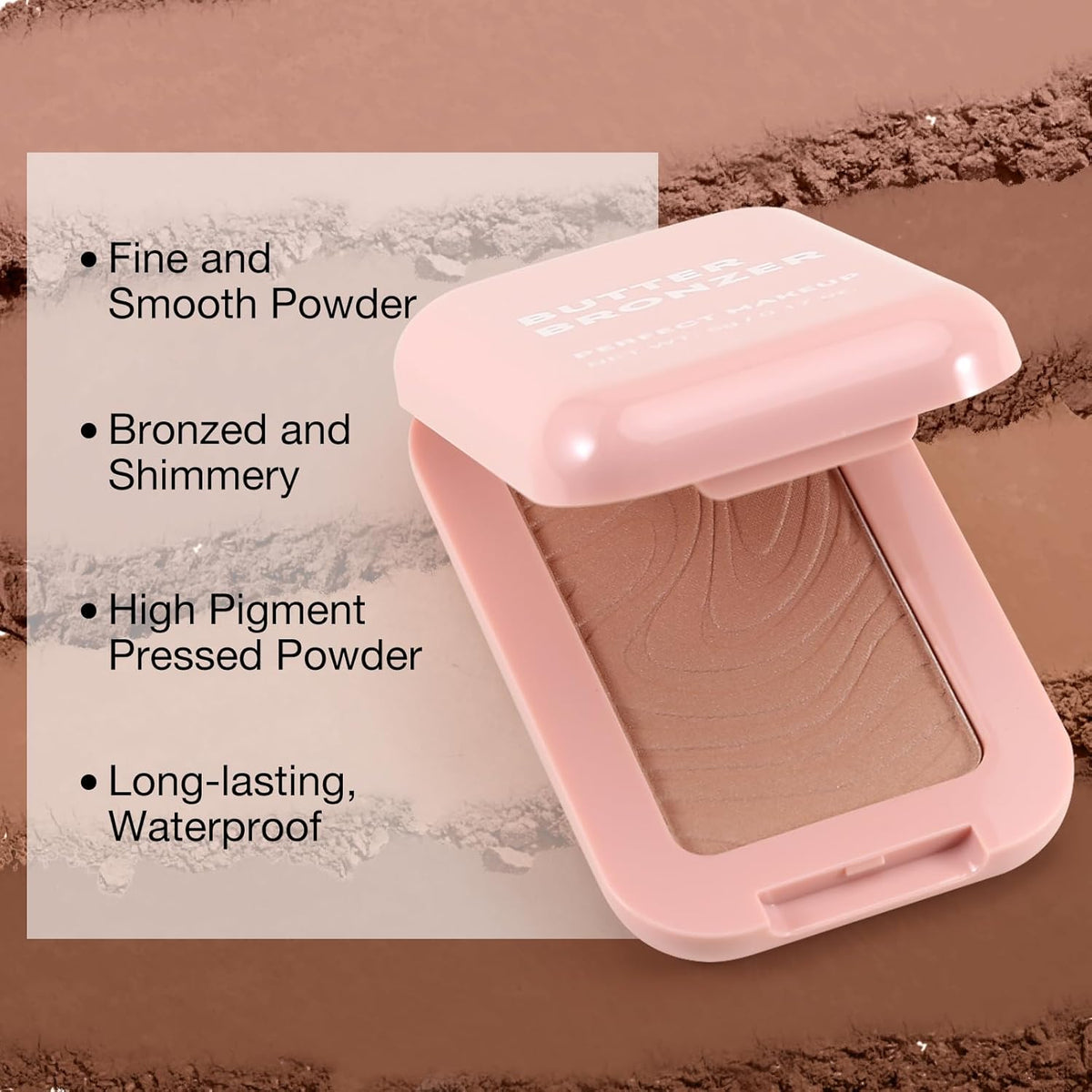 Boobeen Soft Matte Bronzer - Contour Palette for Face, Bronzing & Blush Powder, Long-lasting Buildable Bronzed Shimmer