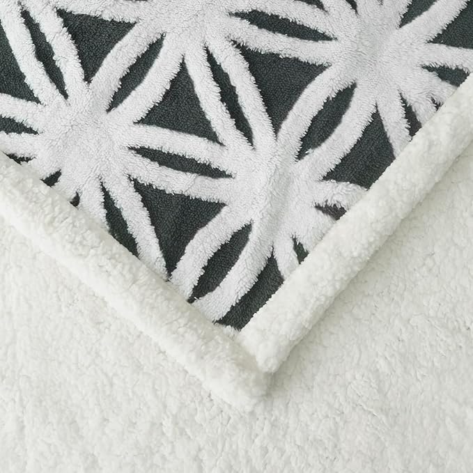 LOMAO Sherpa Fleece Blanket Fuzzy Soft Throw Blanket Dual Sided Blanket for Couch Sofa Bed (Dark Grey, 60''x80'')
