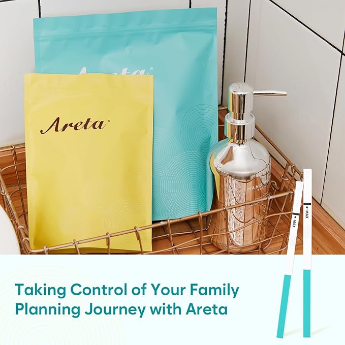 Areta 60 Ovulation Test Strips Kit: Accurate & Reliable for Women | Fast & Convenient Fertility Tracking | High Accuracy Ovulation Test Kit