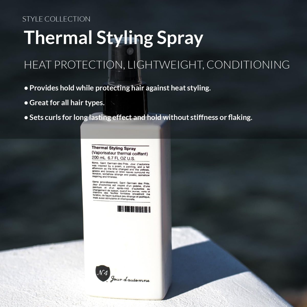 Number 4 Heat Protectant for Hair, Thermal Styling Spray, Blow Dry Spray, 6.7 oz