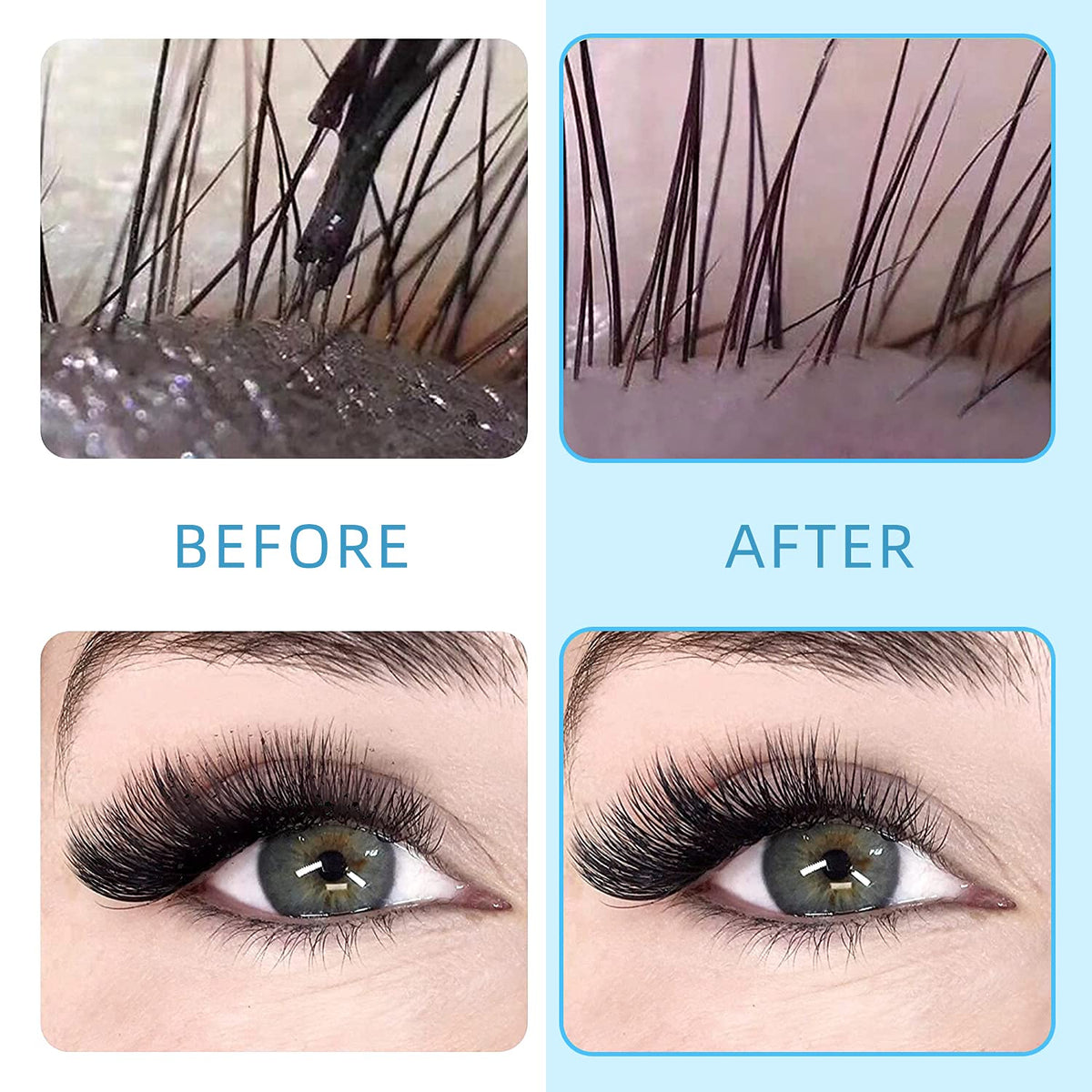 Eyelash Cleanser Concentrate 60ml Unscented Professional Lash Shampoo Foaming Cleanser DIY Wash for Extensions Lashes with Salon Home Care-Makes 6 Bottles