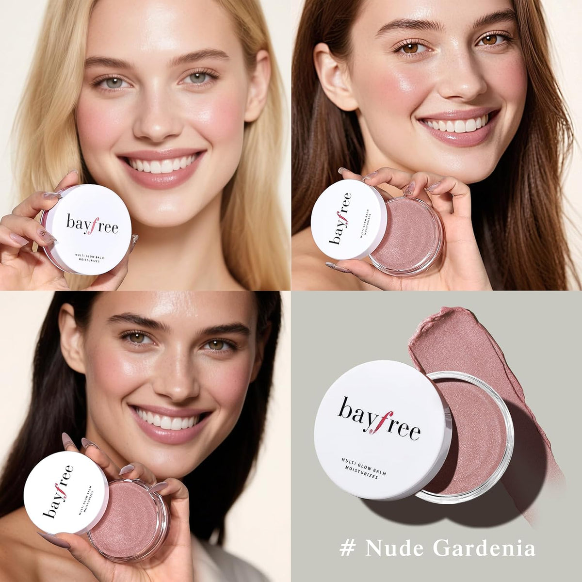 Multi Glow Balm Set, Cream Blush with Double-ended Brush, Radiant Finish, Hydrating, Creamy, Radiant Finish, Lightweight & Blendable Color, Face Balm