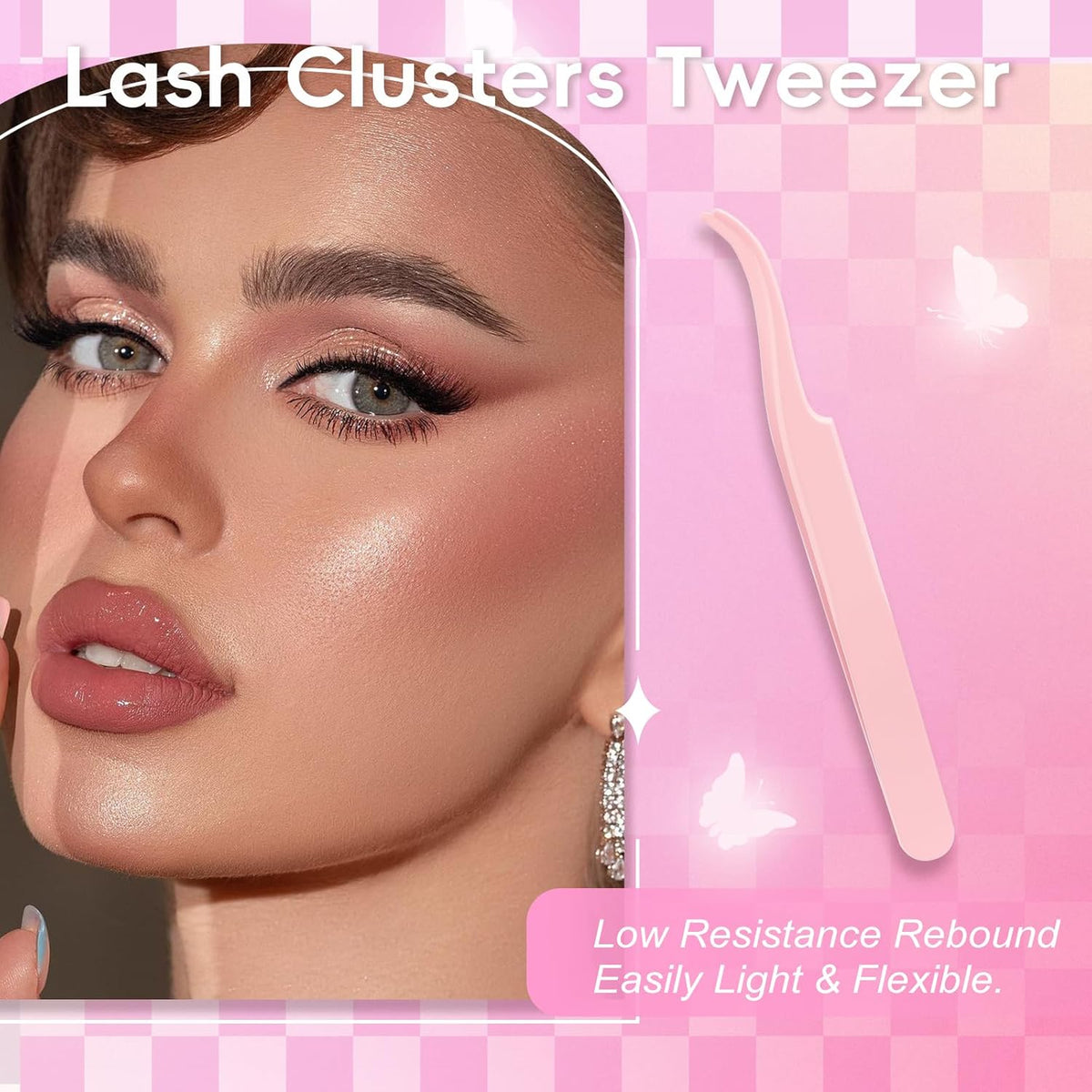 FADLASH Lash Extension DIY Kit Lash Clusters D Curl Cluster Lashes with Lash Bond and Seal Cluster Lashes Glue Remover Lash Tweezers for DIY Eyelash Extension at Home（Kit 80D+100D-0.07D-12-18MIX）