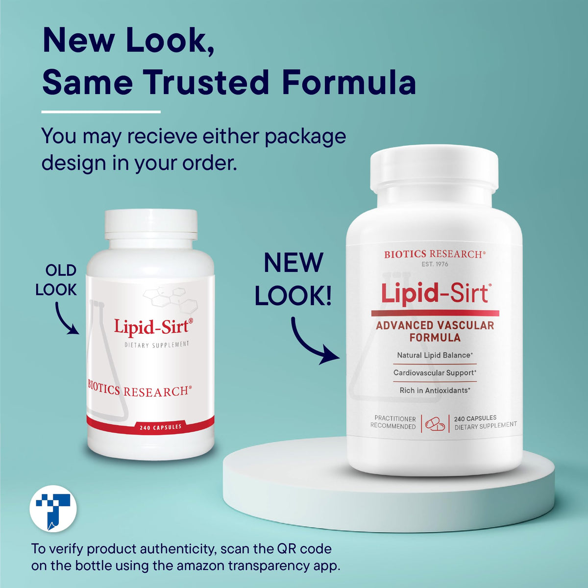 Biotics Lipid SIRT Supports Vascular Integrity, Supports Healthy Lipids and Cardiovascular Health 240 Capsules