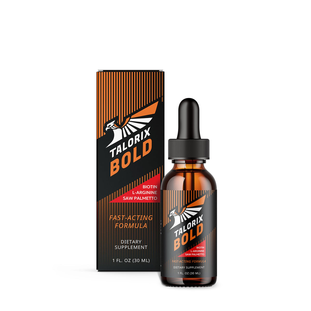 Talorix Bold | Vitamins Drops for Men | Biotin, Saw Pametto & L-Arginine Formula | 1 Fl Oz | 5 Pack