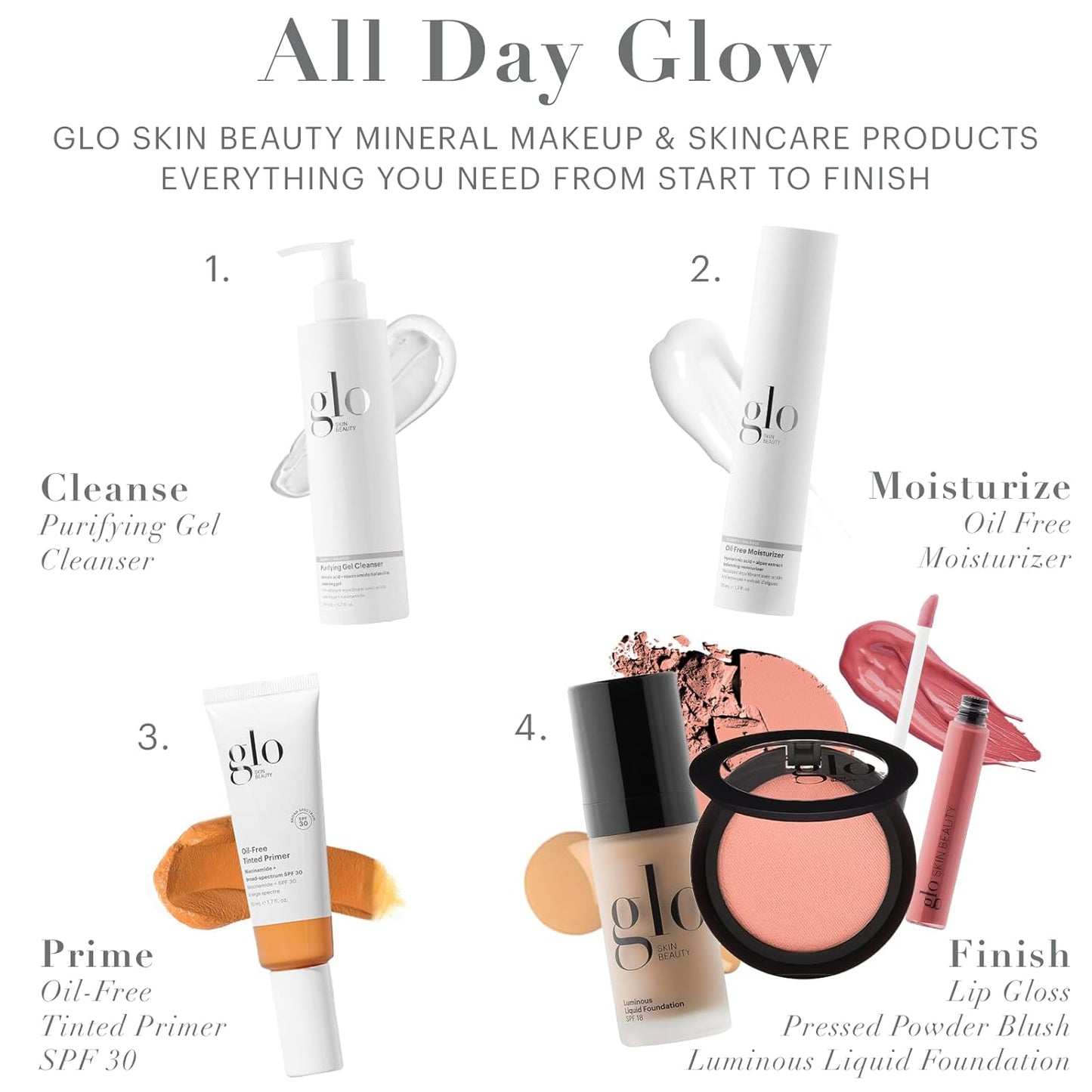 Glo Skin Beauty Lip Gloss in Star Struck - Sheer Brilliant Gold Shimmer - 20 Shades - Non-Sticky - Cruelty Free