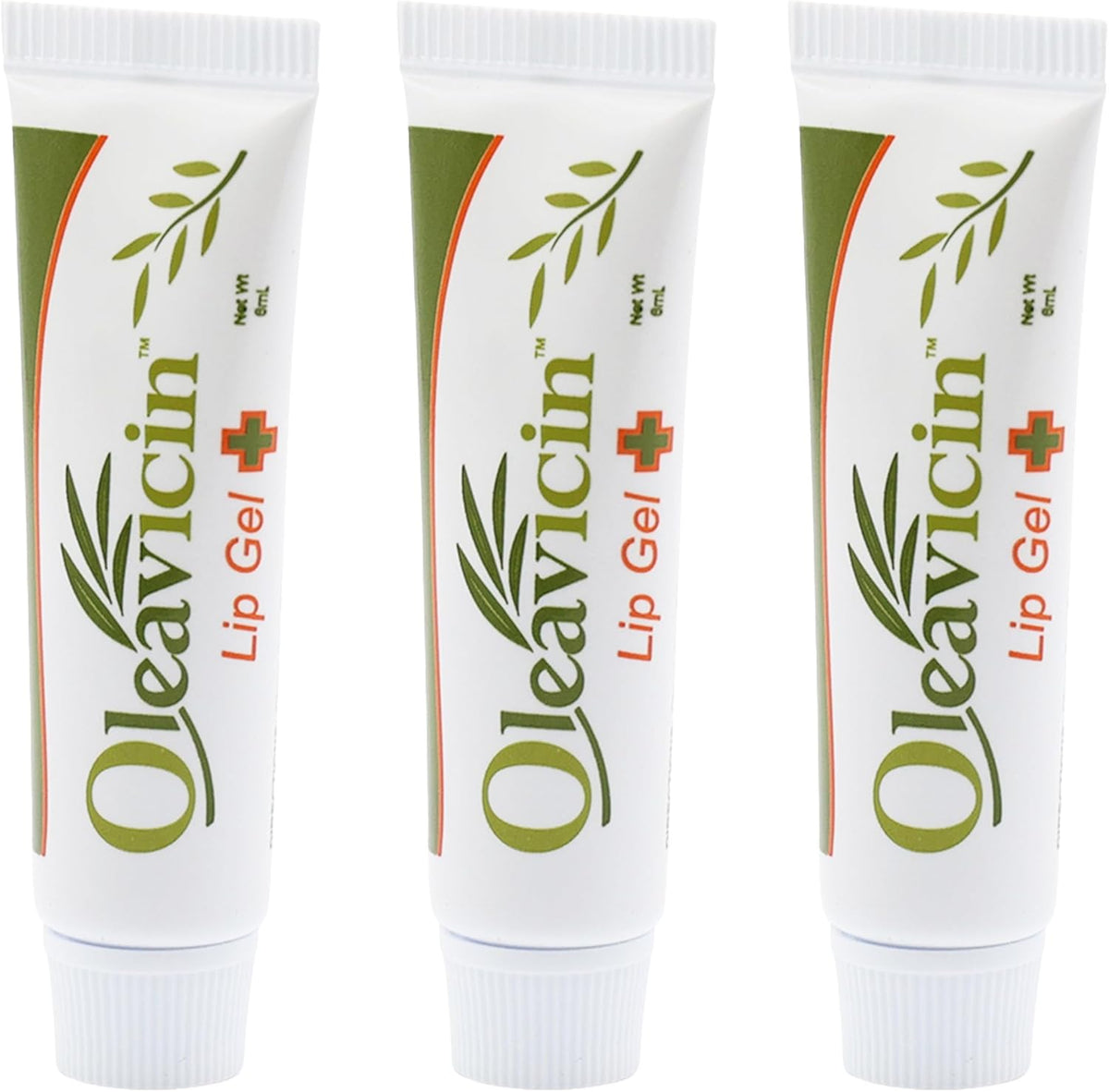 Lip Gel – Natural Cold Sore & Fever Blister Treatment with Organic Olive Leaf – Fast-Acting Relief – 1.3oz (3.8) - 3 Pack