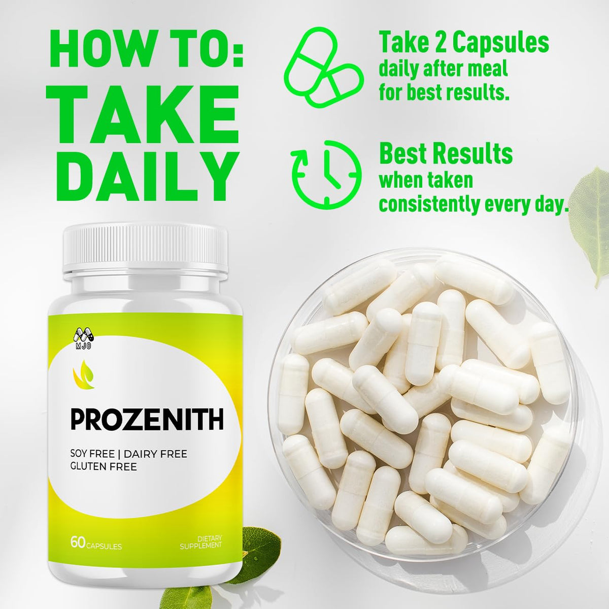 (3 Pack) Prozenith Capsules, Official Prozenith Supplement with All Natural Ingredients, Pro Zenith Advanced Formula Wellness Support Pills Maximum Strength Vitamin for Men and Women (180 Capsules)