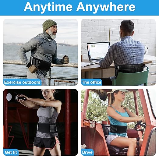 Back Support with Magnet, Tourmaline Magnetic Back Braces for Lower Back Pain Relief, Self Heating & Soothing Waist Band, Lumbar Support Belt for Herniated Disc/Sciatica (X-Large)