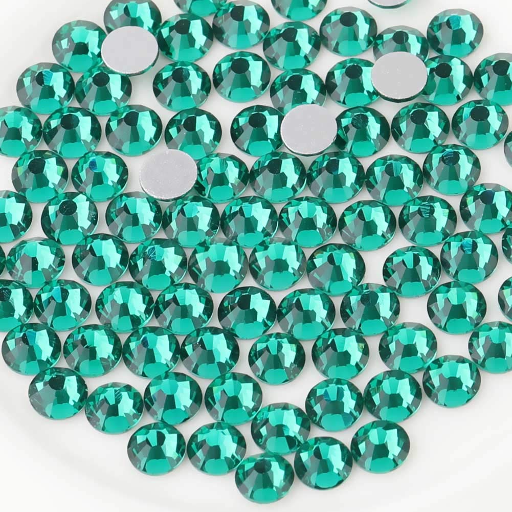 beadsland Flat Back Crystal Rhinestones Round Gems, Blue Zircon (1.3-1.4mm) SS3/1440pcs