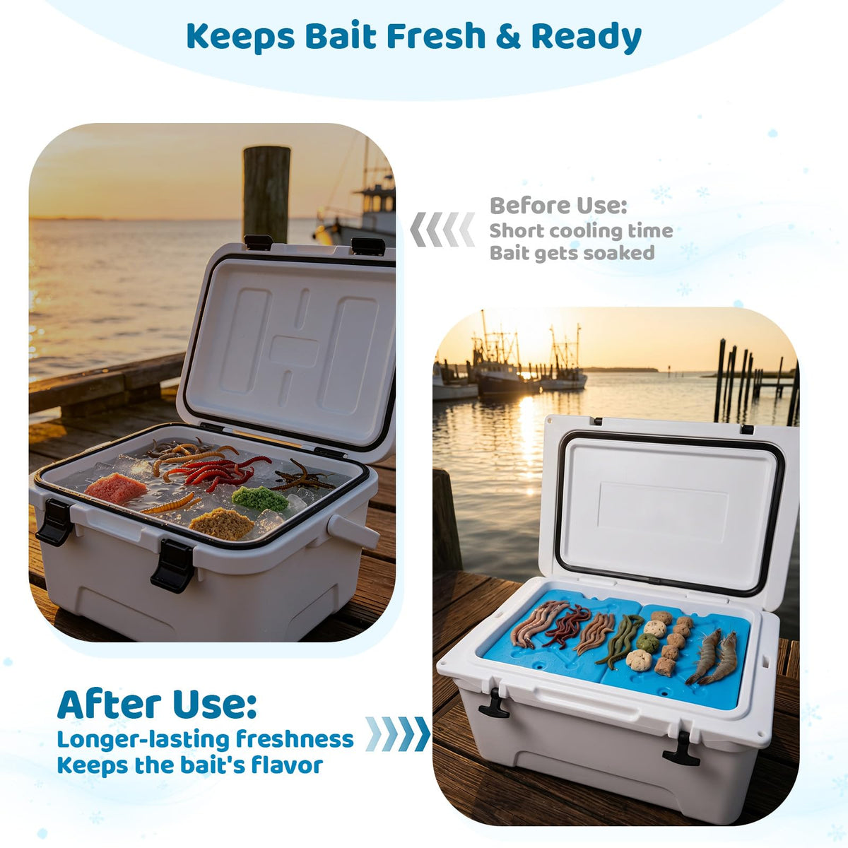 Tapleap Large Ice Packs for Coolers (4Pcs) - 13 x 10 inch, 6Lb