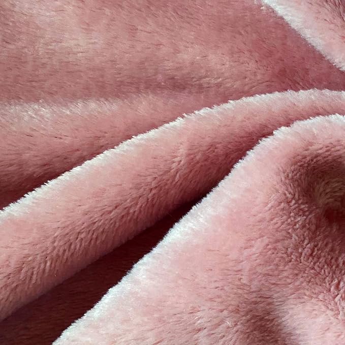 SOCHOW Flannel Fleece Blanket Throw Size, All Season Lightweight Super Soft Cozy Blanket for Bed or Couch, Dusty Pink, 50x60 inches