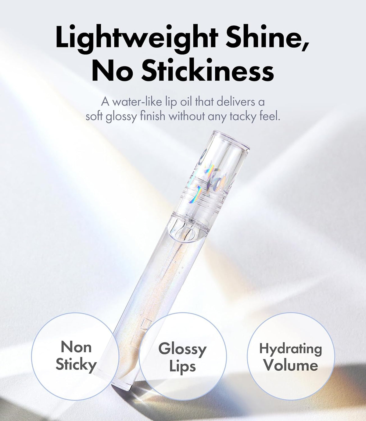 Rouge Star Glossy Lip Oil - Hydrating Lip Gloss - Non-Sticky Shine with Argan Oil & Vitamin - Deep Moisturization & Lip Softening 0.14 oz (Glossy Lip Oil)