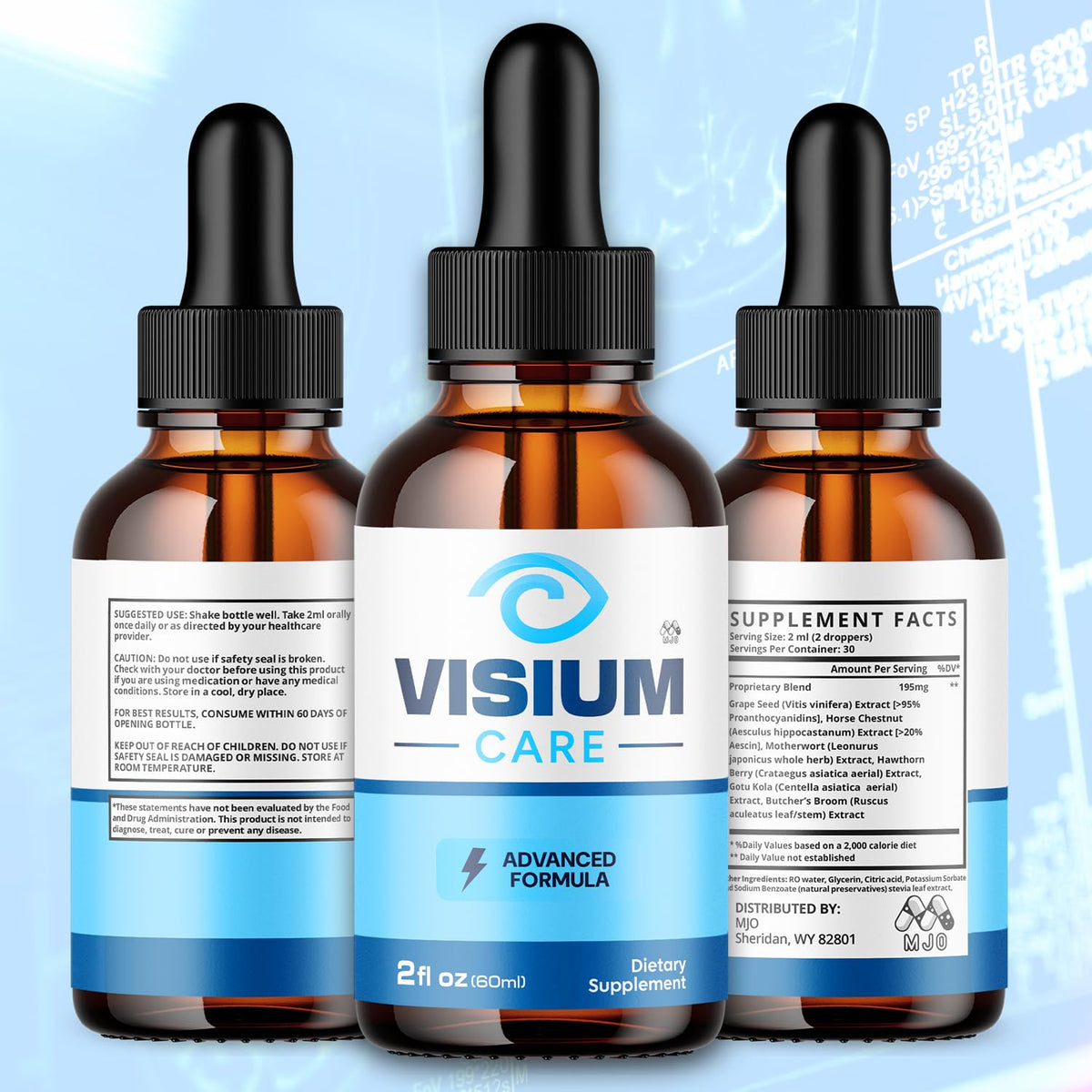 Visium Care Drops , Official VisiumCare Drops with All Natural Ingredients , Advanced Overall Health and Wellness Vitamin Formula Maximum Strength Active Lifestyle Multivitamins Support (30 Servings)