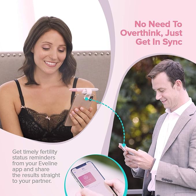 Eveline Digital Ovulation Test Predictor Kit - Easy at Home Ovulation Test Strips with Smart Scanner, Digital Results on Eveline App, 1 Cycle Supply Pregnancy Must-Haves - 99% Accuracy, 5 LH Strips