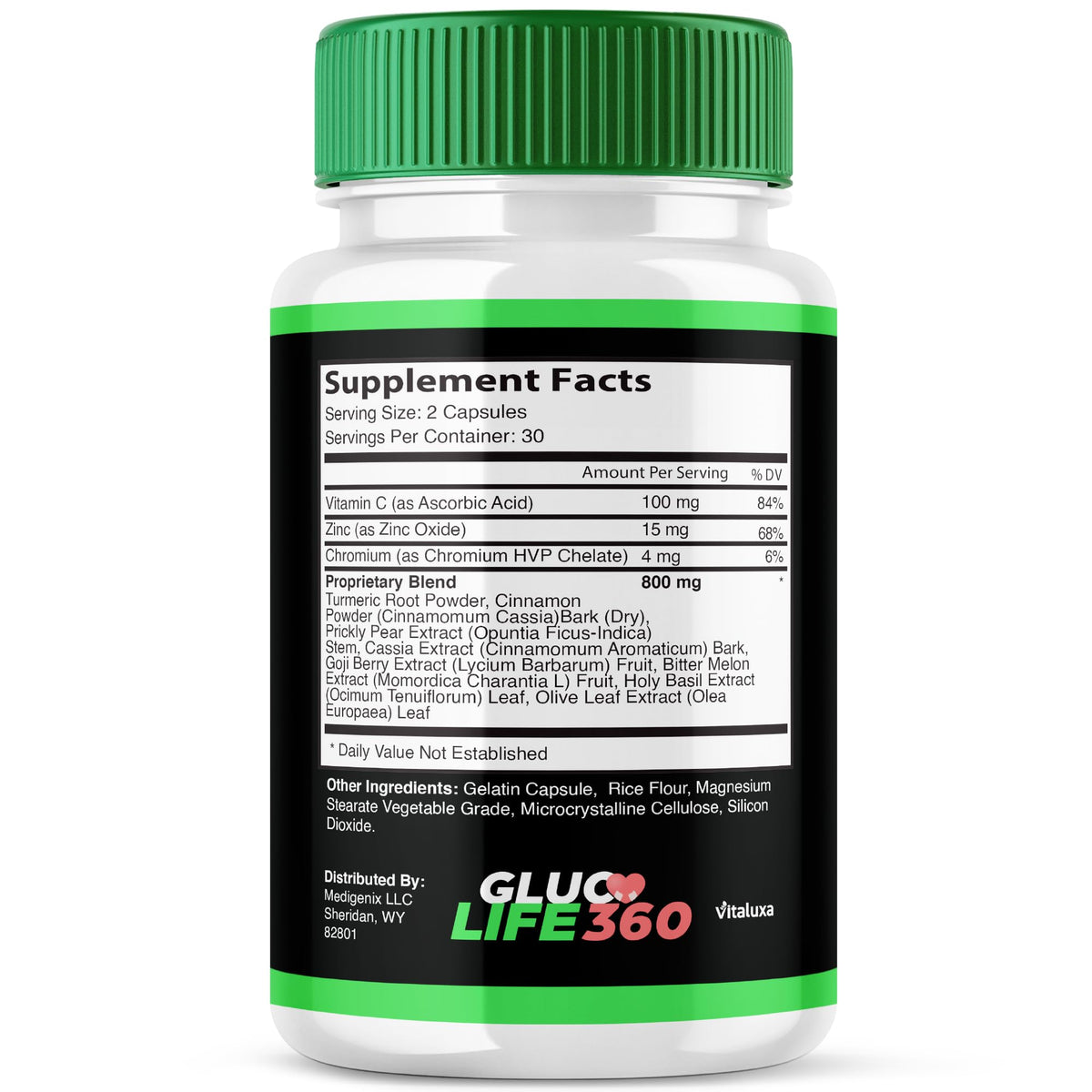 Gluco Life 360 Capsules, GlucoLife 360 Supplement with Advanced Maximum Strength, Premium Health Formula Pills for Overall Health & Wellness, GlucoLife360 Vitamins Reviews, Made in USA (60 Capsules)