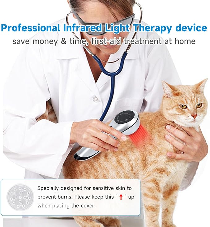 Red Light Therapy for Body/Dogs, 13 pcs 670 nm and 3 pcs 828 nm, Near Infrared Light Therapy Wand Home Office Use, Shoulder Neck Knee Feet Back Leg Muscle Pain Relief