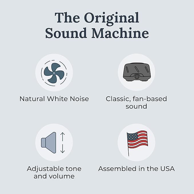 Yogasleep Dohm Uno White Noise Sound Machine, Fan-Based Natural Calming Pink Noise for Office Privacy, Sleep Aid & Meditation. Adjustable Tone & Noise Canceling for Travel, Baby & Adults (Charcoal)