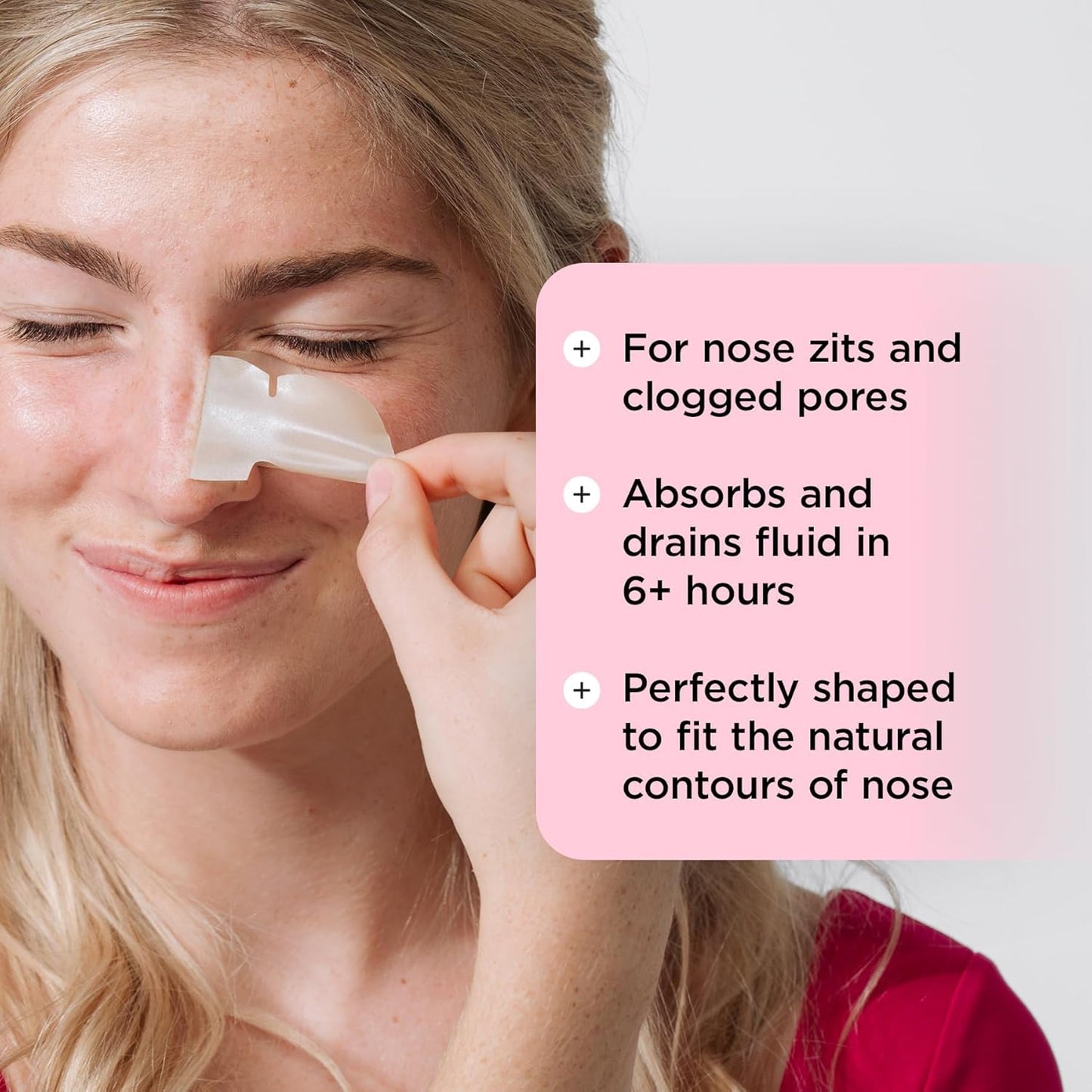 ZitSticka Pimple Patches for Face and Body, Goo Getter Hydrocolloid Patches to Cover Zits & Blemishes, Acne Patches or Zit Spot Stickers, Body Blemish Patch (Nose Strip Pack 8 Pack)