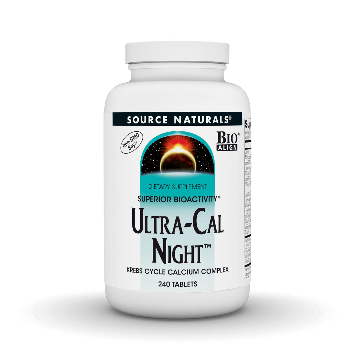 Source Naturals Ultra-Cal Night, Krebs Cycle Calcium Complex - Superior Bioactivity* - 240 - Tablets