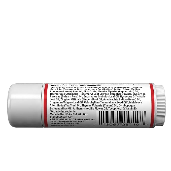 Re+Gen Nutrition H Stop Lip Balm & Women's Hormone Balance Support with Shea Butter, Tea Tree, Vitamin E, Lemon Balm, Mood Swings and More for Clear and Healthy Skin, Discreet Blister Support Moisturi