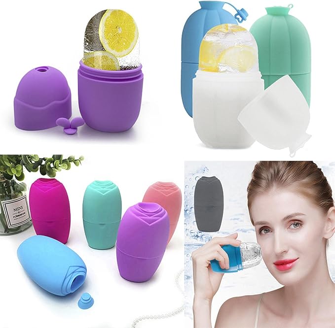 Silicone Ice Age Facial Ice Apparatus Massage Ice Ice Roller For Face And Eyes Glamourpurple