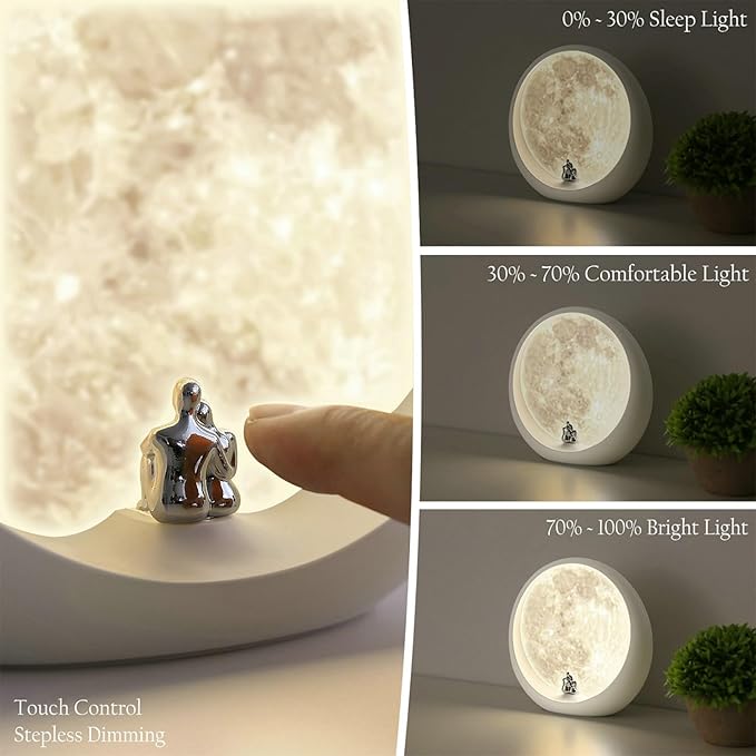 mamre Super Moon Lamp Table Lamp Gift Special Women's Gift for Bedroom Living Room Suprise Gift for Valentine's Day Birthday Wedding Anniversary