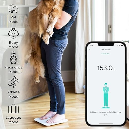 Wyze Smart Scale X - FSA/HSA Eligible - Digital Bathroom Scale for Body Weight, BMI, Body Fat, Muscle Mass, Heart Rate Monitor | ITO Glass & LED Backlight | Batteries Included, 400 lbs (White)