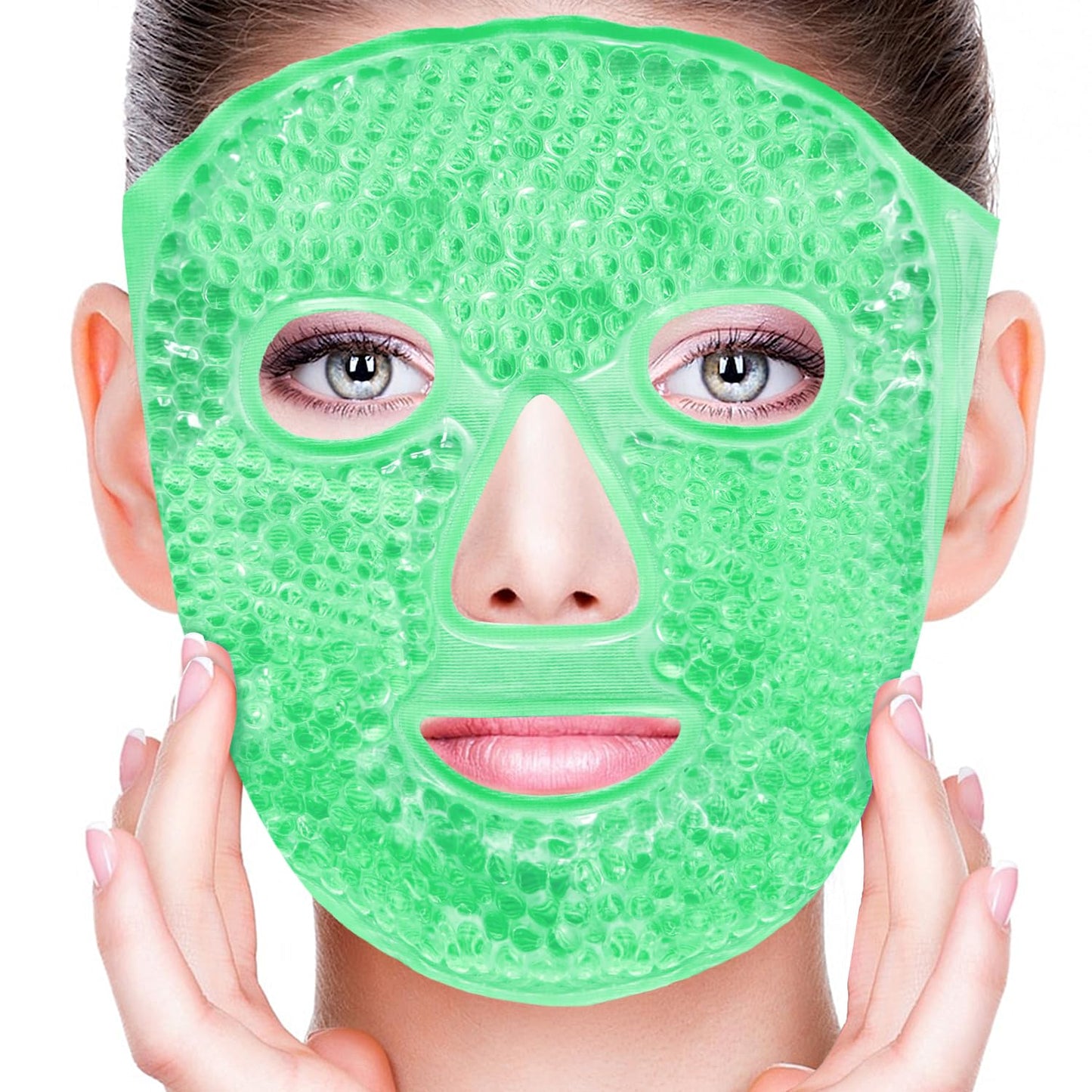 Cold Face Eye Masks Ice Face Mask Hot Cold Compress For Dark Circles, Puffiness, Migraines, Headache, Stress, Redness, Cooling Face Masks For Women Man, Skin Care