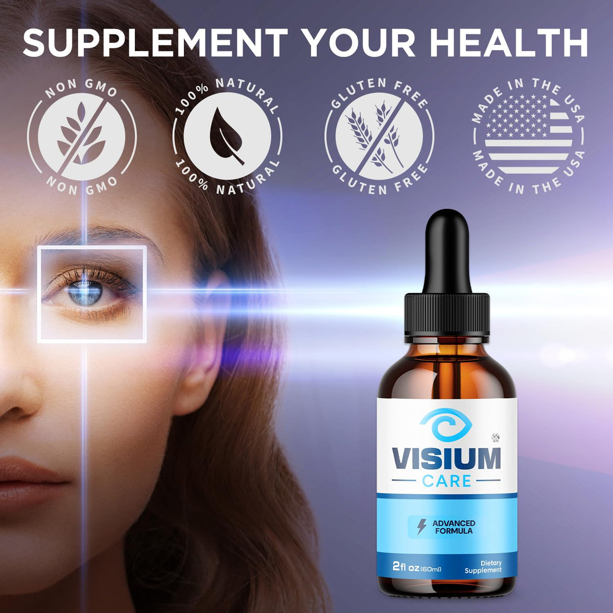 (3 Pack) Visium Care Drops , Official VisiumCare Drops with All Natural Ingredients , Overall Health and Wellness Vitamin Formula Maximum Strength Active Lifestyle Multivitamins Support (90 Servings)