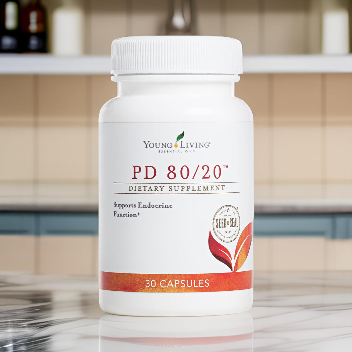 Young Living - PD 80/20 Dietary Supplement 30 Capsules | Daily Endocrine Function Support | with Pregnenolone & DHEA | Support Hormone Balance & Energy