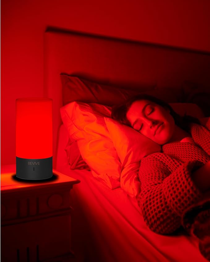 Revive - 670nm Red Light Sleep Lamp by Gamma - Melatonin Promoting Natural Sleep Aid, Bedroom & Nursery Nightlight