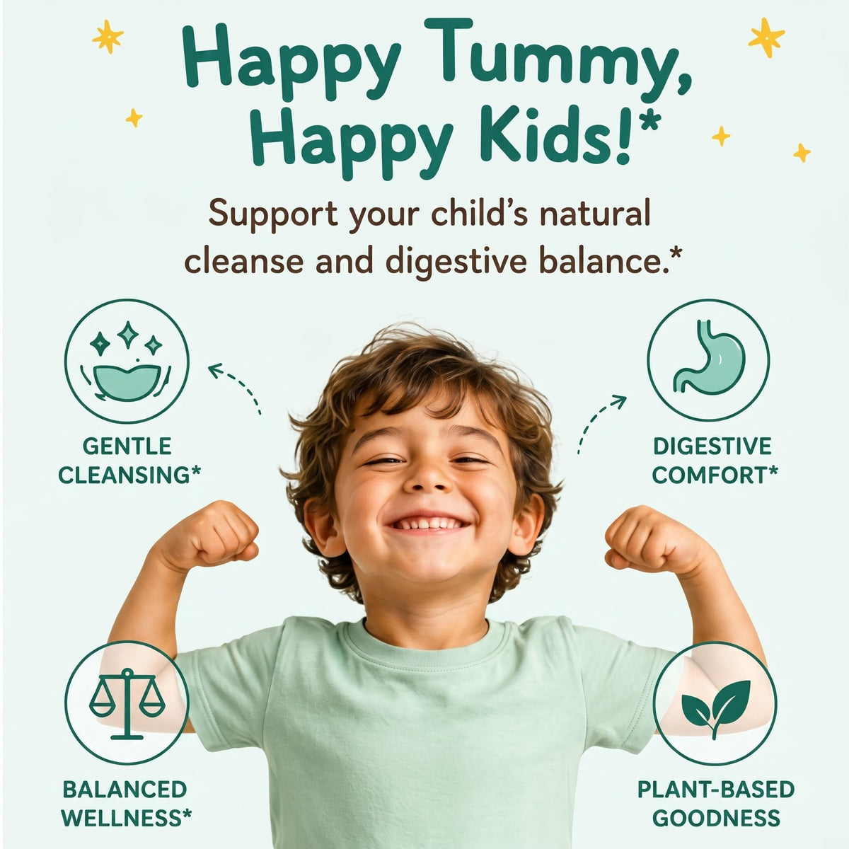 Kids Herbal Gut Cleanse Drops, Parasite Cleanse for Humans Liquid with Wormwood, Black Walnut & Probiotics, Supports Digestive & Overall Gut Health for Children (2 oz)
