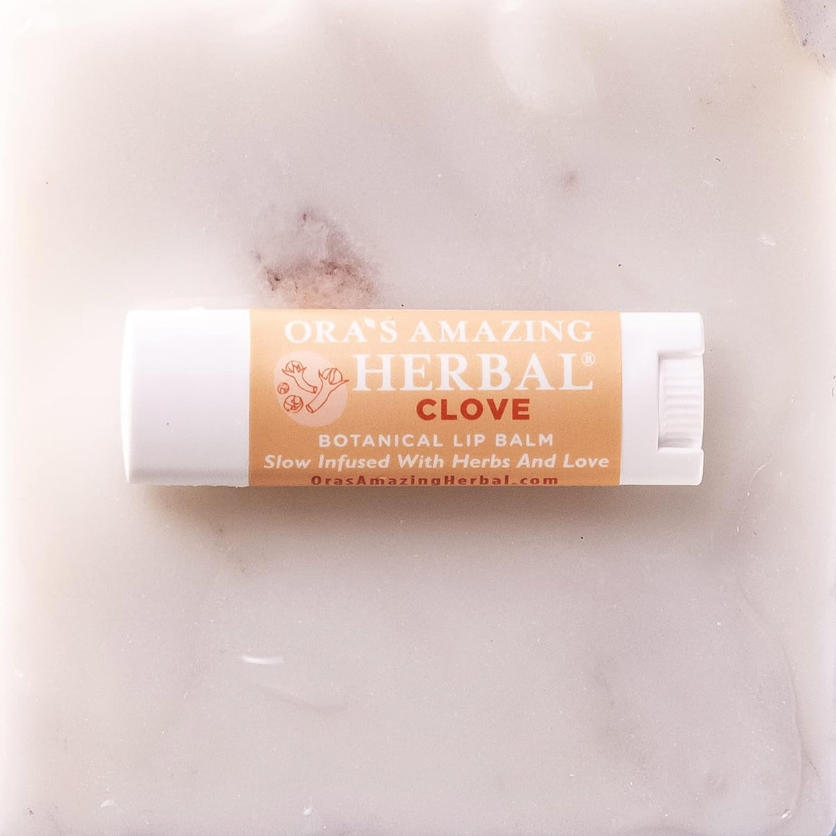 Natural Clove Lip Balm, Herbal Infused Plant Based Lip Balm With Clove Essential Oil, Calendula & More Organic Herbs, 2 pack, Ora's Amazing Herbal
