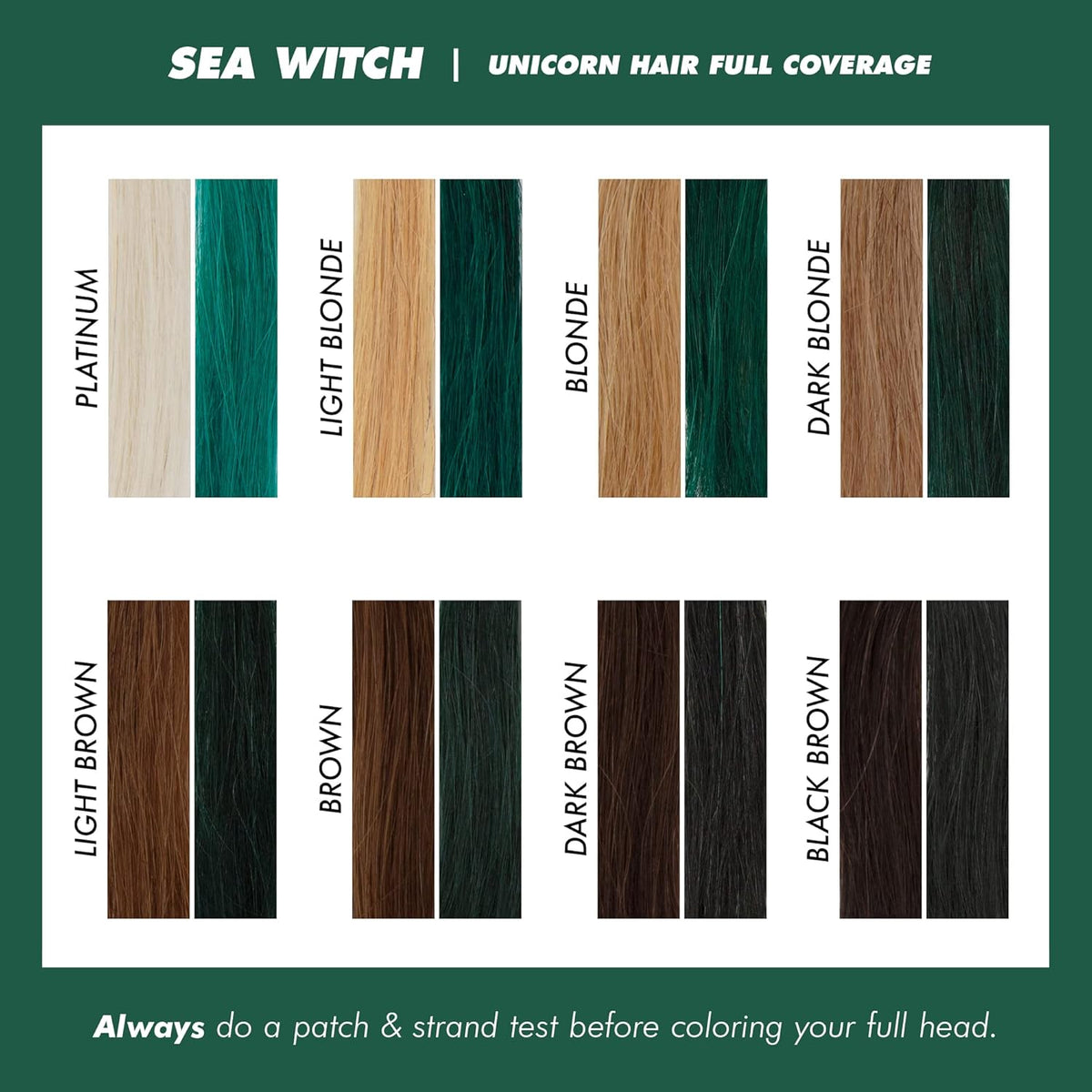 Lime Crime Unicorn Hair Dye Full Coverage, Sea Witch (Rich Teal) - Vegan and Cruelty Free Semi-Permanent Hair Color Conditions & Moisturizes - Temporary Green Hair Dye With Sugary Citrus Vanilla Scent