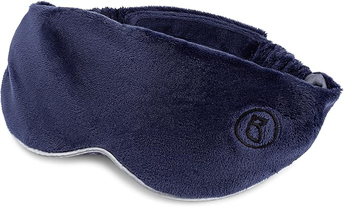 BARMY Weighted Sleep Mask (0.8lb/13oz, 5 Colors) Weighted Eye Mask for Sleeping, Eye Cover That Blocks Out Light to Help Relaxation and Night Sleep, Comfortable Blackout Sleeping Mask, Navy Blue