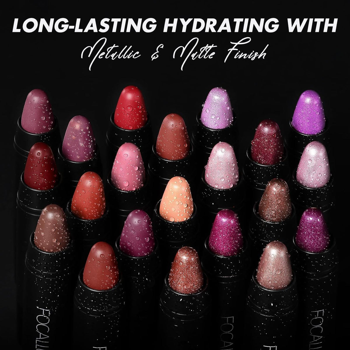 FOCALLURE Ultra Chic Matte Lipstick,Rich Vitamin E Lip Crayon,Lightweight Matte Color without Drying or Fading,Long Lasting Waterproof Lips Makeup,AUBURN
