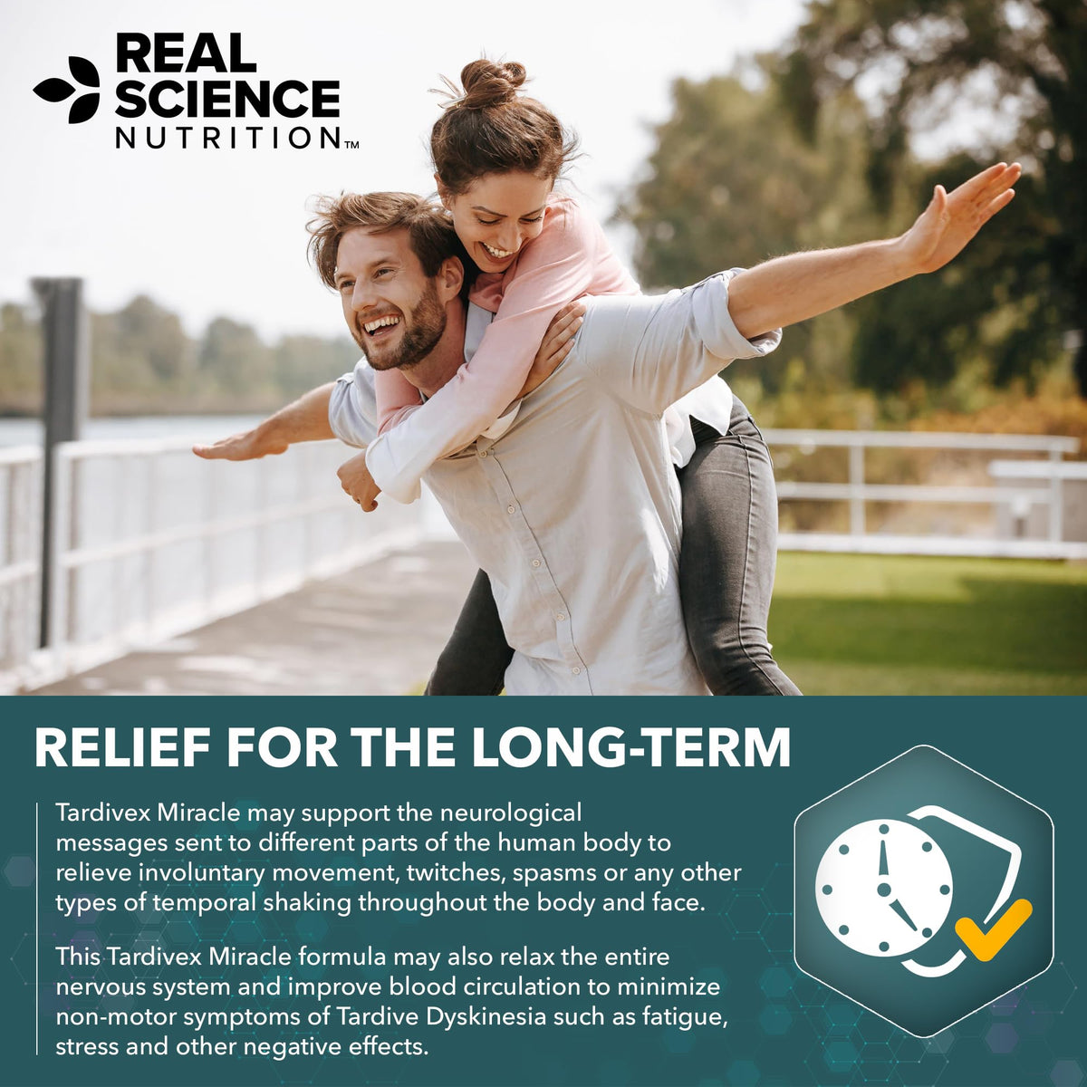 Real Science Tardivex All Natural Nerve Support Supplement for Neurological Balance - Includes Vinitrox, GABA & Essential Vitamins for Controlled Movement & Coordination - Made in USA, 60 Caps