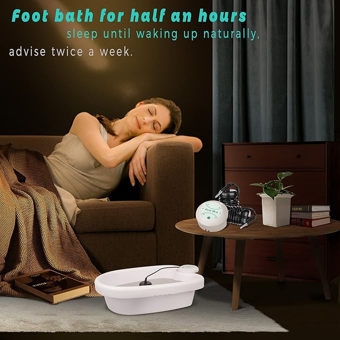 BOEE Ionic Foot Bath Machine with Foot File, Ion Cleanse Detox Bath for Home Use, Regain Vitality and Extra Smooth Feet