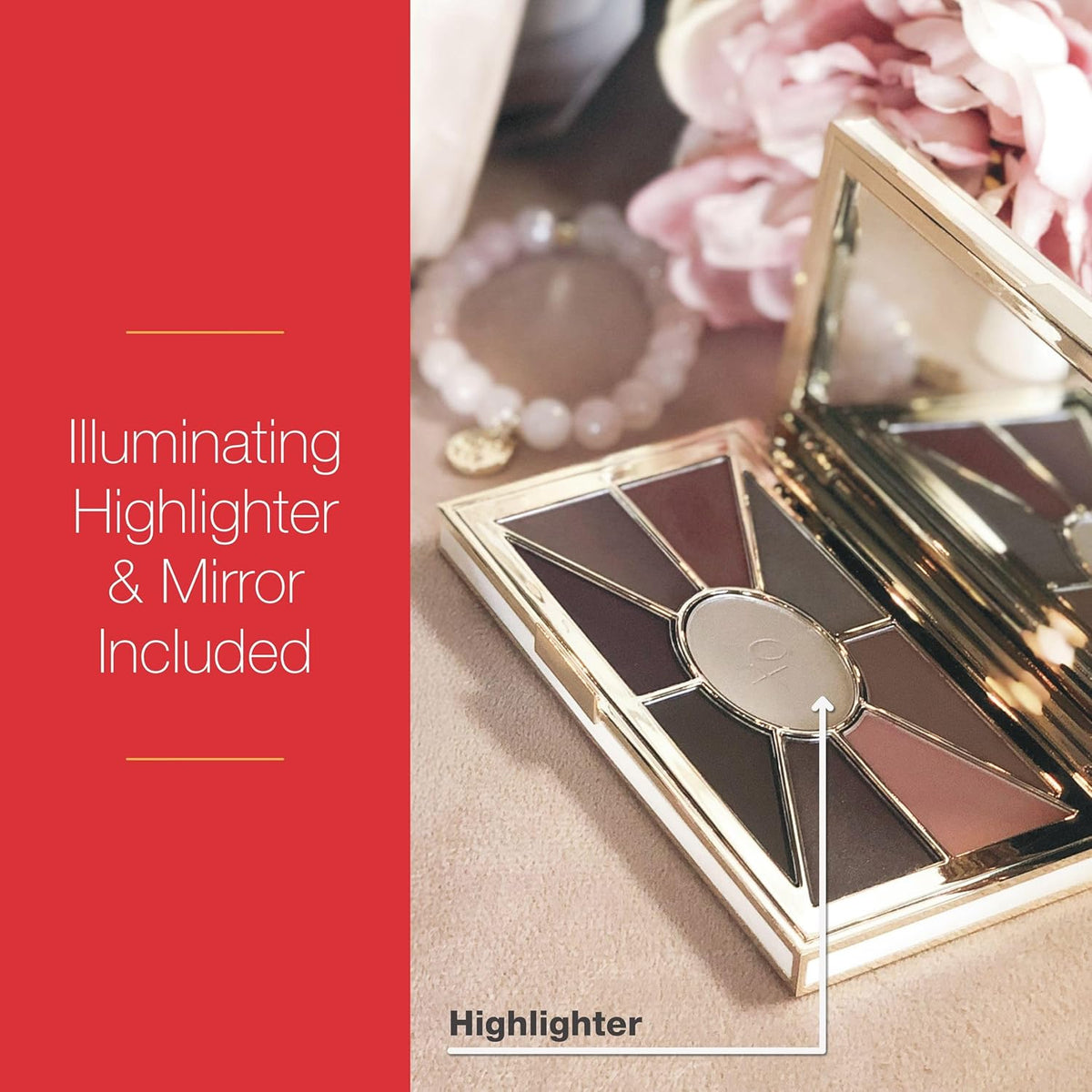 Mirabella Eye Love You Neutral Shimmer Eyeshadow Palette - Makeup Palette w/Ultra Pigmented Pressed Powders, Creamy Matte & Shimmer Metallic Eyeshadow Palette - Undressed