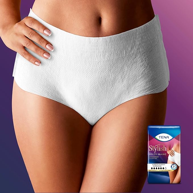 Tena Incontinence & Postpartum Underwear for Women, Super Plus Absorbency - Small/Medium - 56 Count