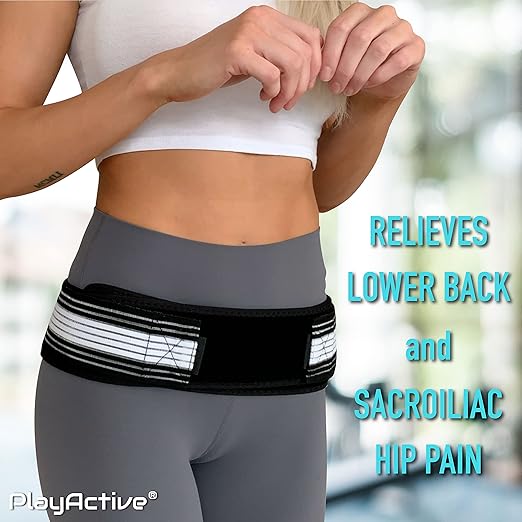 Sacroiliac SI Joint Hip Belt - Lower Back Support Brace for Men and Women Braces Pain Pelvic Trochanter Sciatica Pelvis Lumbar Relief (XL-XXL)
