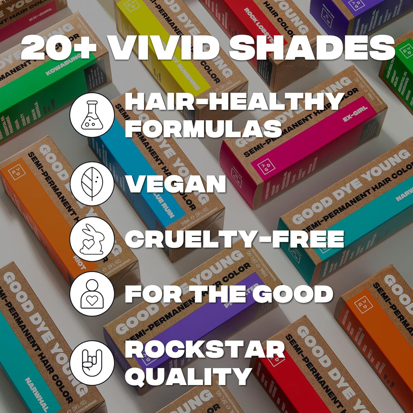 Good Dye Young Semi-Permanent Hair Color, Vegan and Cruelty-Free Pink Hair Dye, Last up to 24 Washes, Non-Damaging Conditioning Hair Color (5FL OZ, Pink Puff)