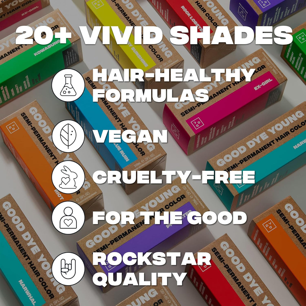 Good Dye Young Semi-Permanent Hair Color, Vegan and Cruelty-Free Blue Hair Dye, Last up to 24 Washes, Non-Damaging Conditioning Hair Color (5FL OZ, Narwhal)