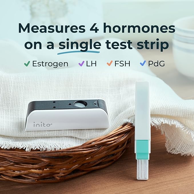 Inito Fertility Monitor & Hormone Tracker for Women | Estrogen, LH, PdG (Urine Metabolite of progesterone), FSH | Track and Confirm Ovulation | Includes 15 Test Strips (iPhone 7 Plus / 8 Plus)